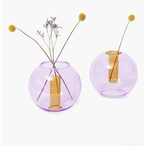 COLOR LAB Lilac & Peach Reversible Mini Bubble Vase - New in Box